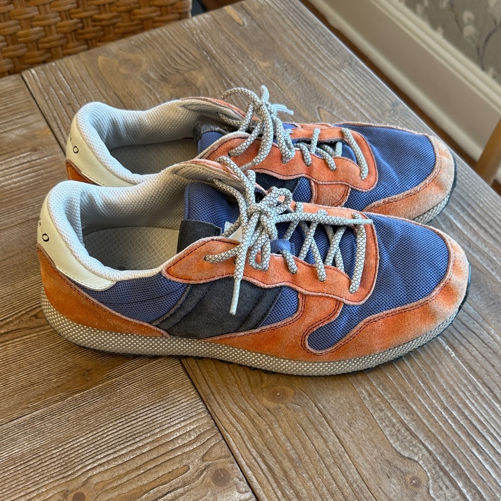 johnnie-O Navy and Orange Range Runner - Men's Sneakers
